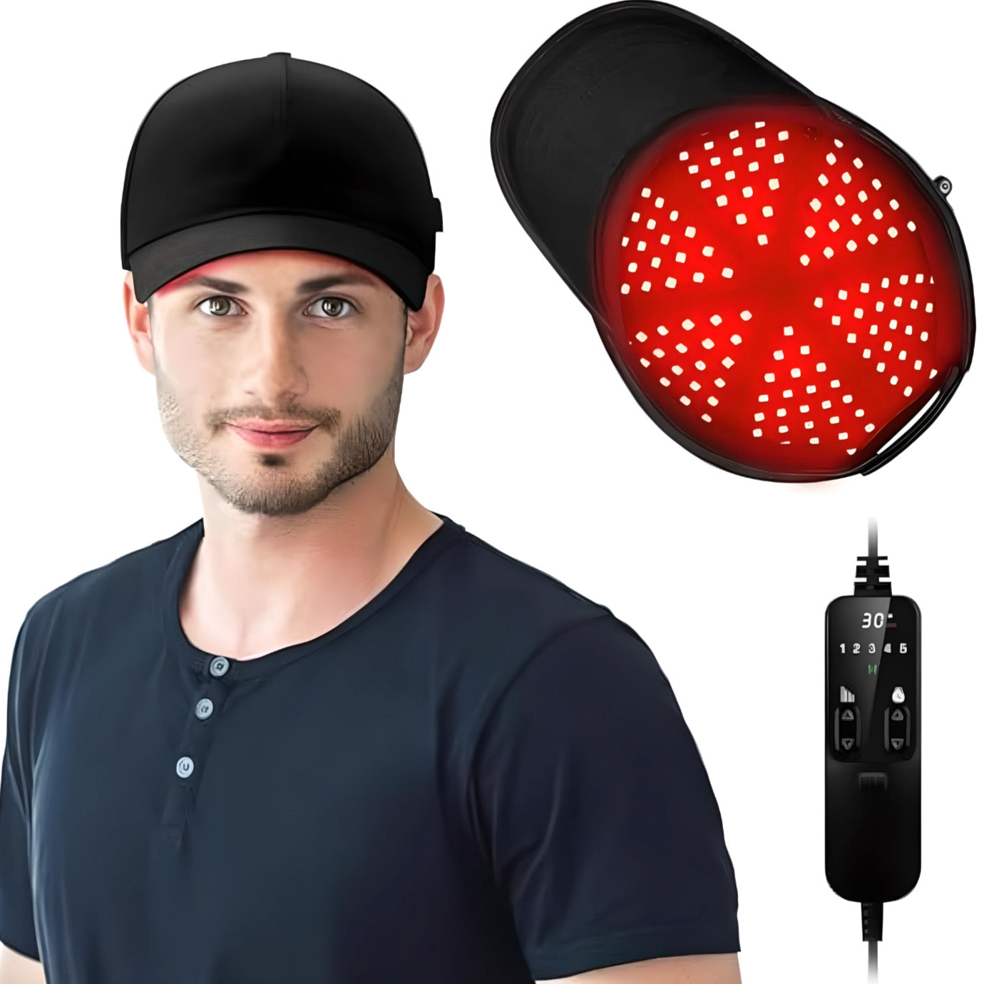 Regenr8 LED Red Light Therapy Cap w 176 lights and 3 wavelengths